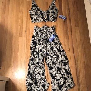 NWT black and white Two Piece Set